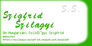 szigfrid szilagyi business card